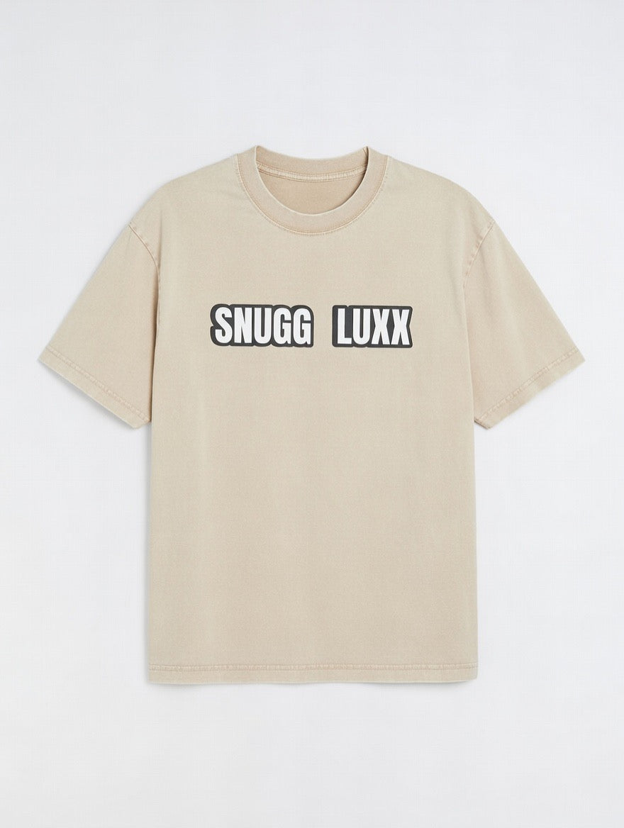 Snugg Luxx Signature Tee – Sand Beige